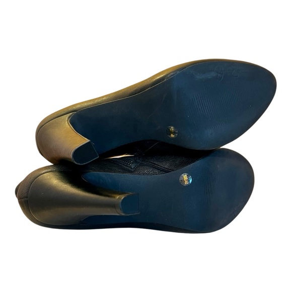 Jessica Simpson Black Leather Ankle Boots MINAS SIZE 10 SEXY & NWOB - Picture 5 of 9